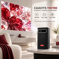 Projecteur LED intelligent Android CAAVITS YHC900 Mini 960x540P double bande Wi-Fi portable 4K extérieur 2 Go de RAM 32 Go de stockage