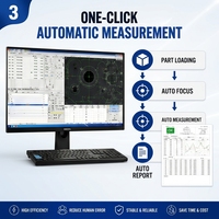 Máquina de Medición Óptica Automática HSD-4030D, Sistema de Medición de Visión 2D de Alta Precisión