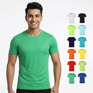 Plain Blank Tee Shirt Men <b>Polyester</b> Quick Dry Fit Sport <b>Tshirt</b> Sublimation Custom Logo T-shirt for men - Product Image 1