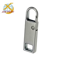 Tirette de fermeture éclair métallique ouvrable, détachable, avec ressort, pour remplacement de curseur de fermeture éclair, accessoires de quincaillerie pour ceintures, 2 tailles