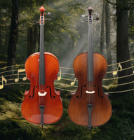 Handmade tiger Patterned Cello with Glossy Matte Diverse Styles for Adult Beginners Professional Grade Cello