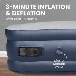 Colchón Inflable Plegable King Size Premium con Bomba Eléctrica Integrada, Autoinflable, Impermeable, Hipoalergénico, para <span class=keywords><strong>Camping</strong></span> e Interiores - Product Image 3