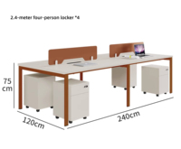 Escritorio de Oficina Moderno de Madera Sólida para Dos Monitores: Estación de Trabajo Modular para 1-8 Personas con Almacenamiento para el Hogar y Espacios Corporativos