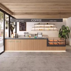 Tùy Chỉnh Cà Phê Cửa Hàng Bằng Gỗ Hiện Đại Đơn Giản Nhà Máy Trực Tiếp Bàn Tiếp Tân - Product Image 4
