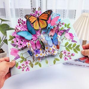 Tarjeta de felicitación para el Día del Maestro, tarjeta estéreo 3D con diseño de mariposa de fantasía, festival de Tanabata, cumpleaños, bendición, Acción de Gracias, regalo creativo - Product Image 2