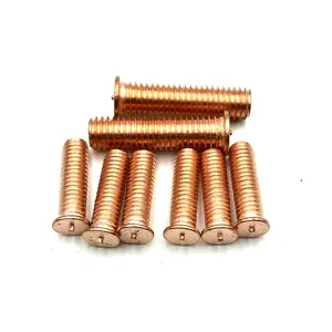 M6 M10 M12 Messing Bronze Kupfer legierung H59 H62 Nickel verzinnter Schweiß bolzen ISO