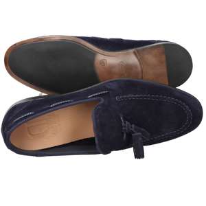 Mocasines Gino Tagli para Hombre, Azules, de Gamuza, con Borlas, Talla 39 - Product Image 6