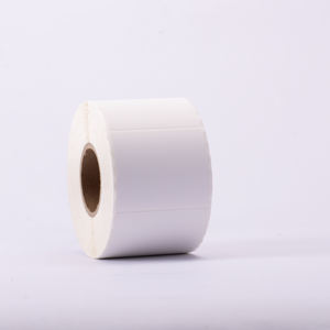 Étiquette personnalisée à transfert thermique direct 4x3 pouces, autocollante, en papier synthétique avec ligne perforée pour l'expédition, l'emballage et les codes-barres - Product Image 4