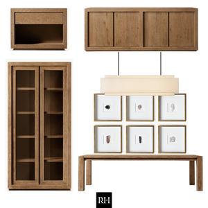 Fábrica de Muebles RHMAKER RH, Juego de Muebles de Comedor de Madera Maciza de Roble Rectangular Estilo Americano Personalizado para Villa - Product Image 2