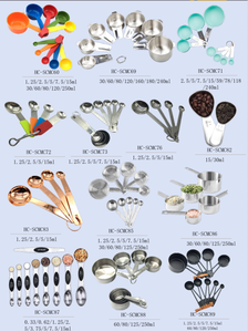 Utensilios de medición de cocina de plástico colorido, cucharas y tazas medidoras - Product Image 3