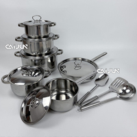 Offre Spéciale : Ensemble de 15 Ustensiles de Cuisine de Luxe en Acier Inoxydable – Batteries de Cuisine et Casseroles avec Couvercles et Ustensiles de Cuisine en Céramique