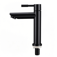 Robinet de salle de bain monocommande moderne sans contact en acier inoxydable 304, à montage sur plan en céramique, 1 trou, pour eau froide, en gros