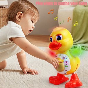 Jouet canard dansant électrique mignon yeux clignotants lumière clignotante Instrument de <span class=keywords><strong>musique</strong></span> pour enfants cadeau drôle dessin animé Animal éducatif - Product Image 2
