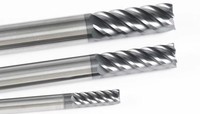 Fraise à queue en carbure 4 15, angle de hélice 20 mm, longueur 55HRC, pour fraisage en montée, fraiseuse CNC, alliage tungstène-cobalt, machine de gravure