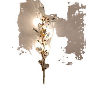 高級ホテルインテリアウォールランプ、ダイニングルーム、廊下、キッチン用LEDライト、アールデコ調ゴールドクローム、クリスタル付き室内デザイン - Product Image 1