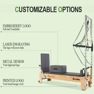 Çeşitli <span class=keywords><strong>Pilates</strong></span> Egzersizleri için Kayışlar ve Profesyonel Tasarım ile Donatılmış Megaformer Spor Salonu Fitness Ekipmanı - Product Image 6