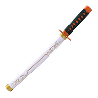 Ventes rapides Nouveau style Demon Slayer Version blanche Kochou Shinobu 17' Mini épée de cosplay d'anime en bois