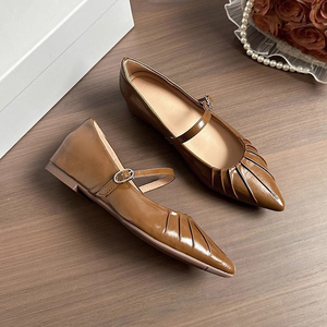 French Style Petite Heeled Mary Jane Pumps with Hidden Heel 2026 Summer New Rhinestone <b>Pointed</b> <b>Toe</b> Shoes for Women - Product Image 3