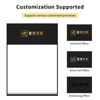 Carpeta de Cuero PU Personalizada con Logotipo Estampado en Caliente, Tamaño A4, con Notas Adhesivas Blancas