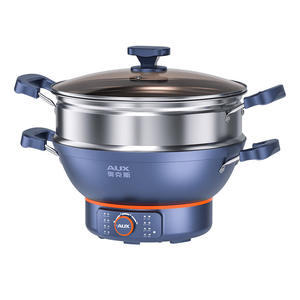 Sartén Eléctrica AUX Multifuncional Antiadherente de Hierro Fundido con Control Mecánico, Forma Redonda, Alta Potencia - Product Image 3