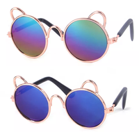 Lunettes de soleil pour animaux de compagnie, aux formes rondes et mignonnes, accessoire de soleil pour chats et chiens, créatif