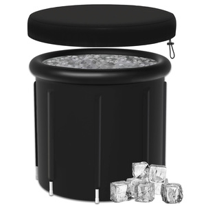 Chất Lượng Cao Lớn Vòng PVC Inflatable Gấp Hồ Bơi Với Nắp Di Động Ngoài Trời Vathletes 'Ice Tắm Thùng Plunge Bồn Tắm Bìa 60gal + - Product Image 2