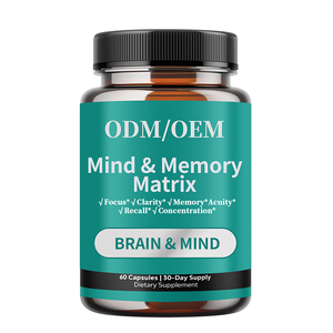 Bouteilles de suppléments à base de plantes Marque privée Nootropiques Supplément cérébral pour la mémoire et la concentration - Product Image 1