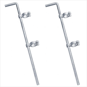 1-5/8 "32" tige de chute de porte en acier galvanisé pour clôture à maillons de chaîne avec 2 pièces 1-5/8 "charnière de cadre de porte femelle - Product Image 3