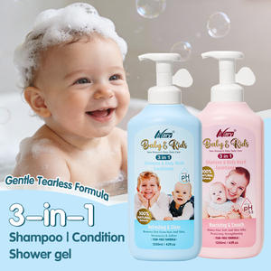Nary 3 en 1, Gel de Baño, Champú y Acondicionador para Bebés y Niños, 1200 ml, <span class=keywords><strong>Sin</strong></span> Lágrimas, Limpieza Suave para Cabello y Piel, OEM ODM, Seguro - Product Image 1
