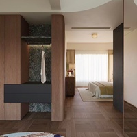 Ensemble de meubles de chambre à coucher modernes, écologiques et durables avec armoire, table de chevet, commode, montage facile, garantie de 2 ans