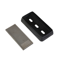 Pierre à aiguiser diamantée double face durable, base antidérapante en ABS, grain 360/600, multifonctionnelle pour couteaux de cuisine EDGBLACK