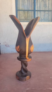 Arte Decorativo Pop Art, Tallado en Madera, Arte de Pared Hecho a Mano con Patrón de Hojas, Panel de Madera Natural, Decoración Tribal de Zimbabue para Villa - Product Image 5