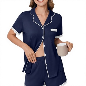 Camisola con Cuello en V, Top de Dos Piezas con Cordón Ajustable, Transpirable, Tejido Suave, Informal, Clásico, Elegante, Sólido, Pantalones Cortos de Verano para Mujer, Ropa de Dormir - Product Image 3