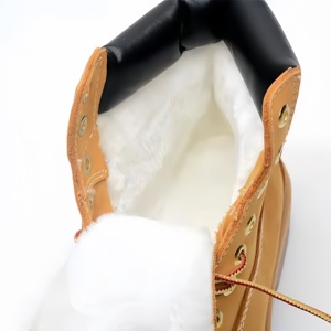 High Quality TB Yellow Casual High Top Boots Genuine Leather Waterproof Outdoor Elevator Work Boots - Product Image 4