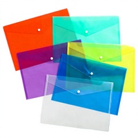 Pochette transparente A4 en PP pour documents, organiseur de feuilles d'examen pour étudiants, fournitures de bureau, grande capacité, fermeture à pression épaissie