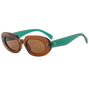 Lunettes de soleil ovales à monture complète UV400, mode décontractée, unisexe, protection solaire pour adultes - Product Image 2