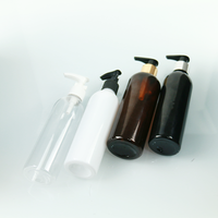Bouteilles de shampooing en plastique PET réutilisables pour 100 ml 200 ml 250 ml 500 ml Contenant de savon liquide cosmétique pour les mains avec pompe à lotion