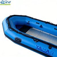 Perahu Karet PVC C A380 12mm Buatan China, Dapat Disesuaikan, 380cm 12ft, Kapasitas 6 Orang, Dilengkapi Lantai Aluminium untuk Laut Samudra