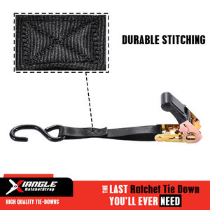 حزام شد البضائع عالي الشد بخطاف سلكي 1 بوصة، مريح للإمساك، للاستخدام المتوسط في المقطورات، مع حلقة على شكل D - Product Image 3