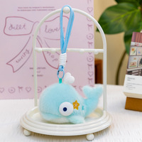 Série de porte-clés en peluche animaux marins : Crabe, Crevette, Étoile de mer, rembourrés en coton PP, breloques souples pour sacs, vente en gros pour boutiques de cadeaux