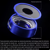 MECHANIC LS720 Microscope Polarisation Anneau Lampe Intégré 72 LED Phare Perles pour 48mm Stéréo Microscopes Accessoires Lumières