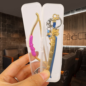 Dazzling Flame Weapon Keychain Set Alloy Cartoon Style Metal <b>Key</b> <b>Chains</b> For Boys Gift Toy - Product Image 2