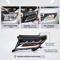 Kit de conversion/amélioration de phares LED 12V 50W 6000 lm 6000K pour Land Cruiser LC200 2007-2015, vente chaude