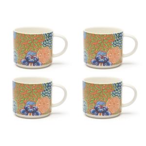 Set di 4 Tazze da Tè Excelsa in Porcellana 29 Cl Multicolore La Via Della Seta - Product Image 2