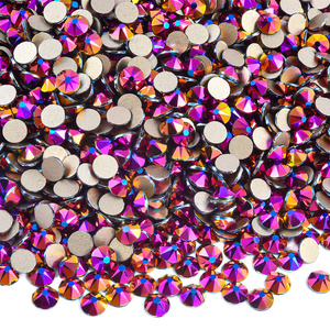 คริสตัลแก้วพรีเมียม 2088 เม็ด ขนาด 8 ใหญ่ 8 เล็ก แบบเจียระไนหลายเหลี่ยม ด้านหลังแบน ไม่ต้องใช้ความร้อนสำหรับติดเสื้อผ้า - Product Image 4