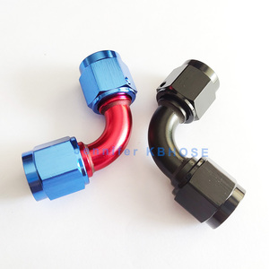 AN6 6AN AN-6 6 # JIC <span class=keywords><strong>06</strong></span> universel voiture aluminium moteur Turbo 90 degrés femelle ligne de carburant tuyau pivotant coupleur Union adaptateur raccord - Product Image 4