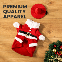 Ensemble cadeau de Noël en gros pour animaux de compagnie : Pull en polaire tricoté personnalisé de luxe, chaud, avec motif d'oie, toutes saisons