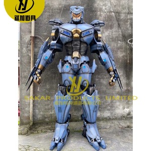 Jouets personnalisés Pacific Rim America Mascotte personnalisée réaliste actuelle Grand robot <span class=keywords><strong>jaune</strong></span> d'extérieur Vêtements de marche - Product Image 1