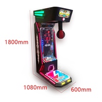 Machine de jeu de boxe géante à monnayeur avec mesure de force, pour un joueur, pour enfants de 6 ans et plus, usage commercial, version export