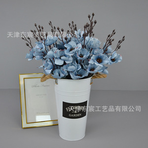 Ramo de flores de amapola artificiales de 47 cm de altura, arreglo floral de seda para decoración del hogar, accesorios para bodas, decoración de otoño - Product Image 3